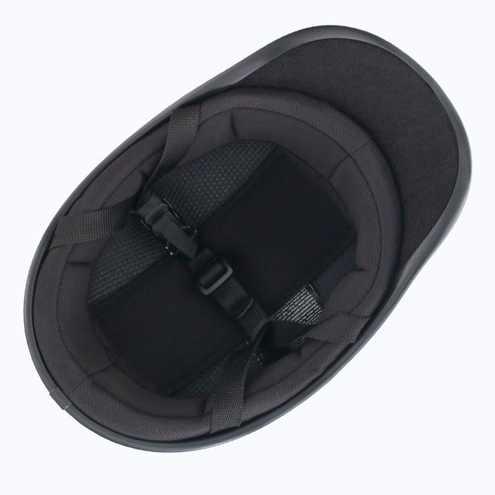 Gloss Black Reversible Curved Style DOT Half Helmet