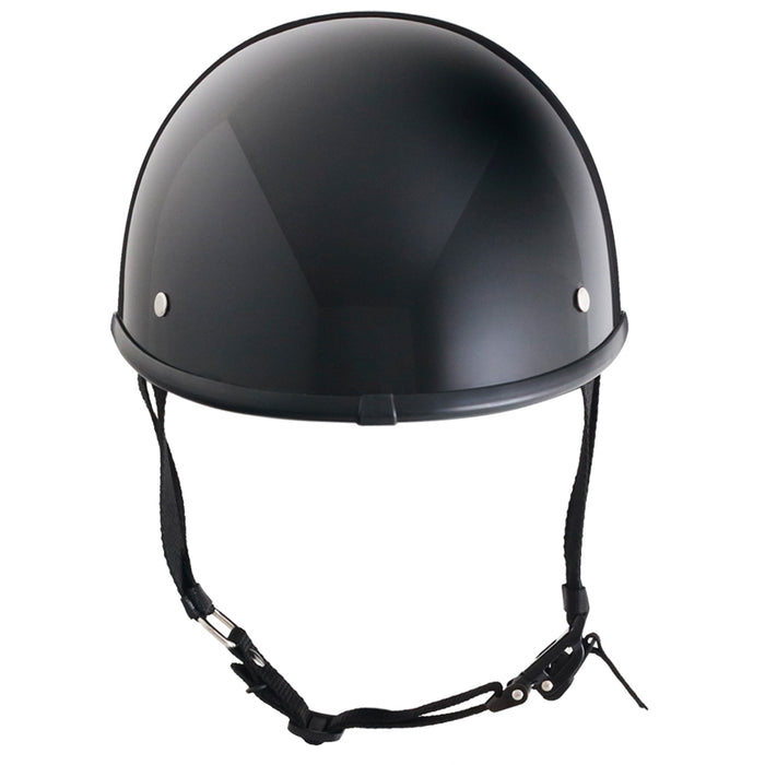 Gloss Black Reversible Curved Style DOT Half Helmet