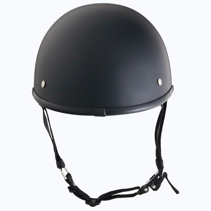 Matte Black Reversible Curved Style DOT Half Helmet