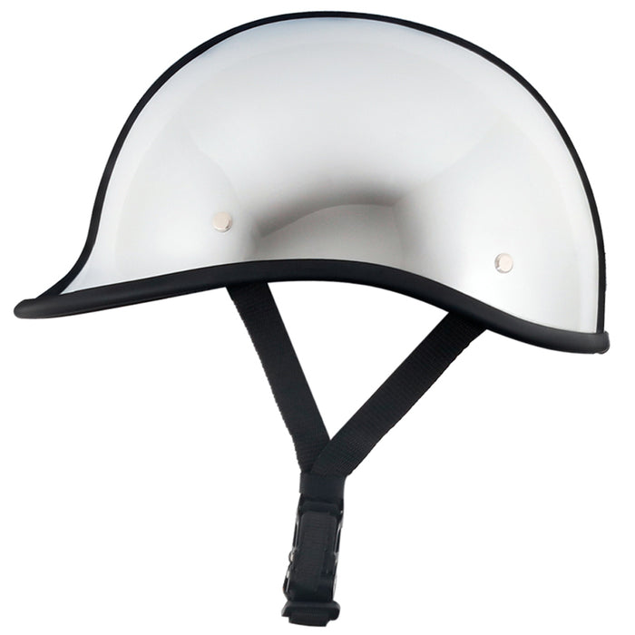 Chrome Low Profile DOT Polo Motorcycle Helmet