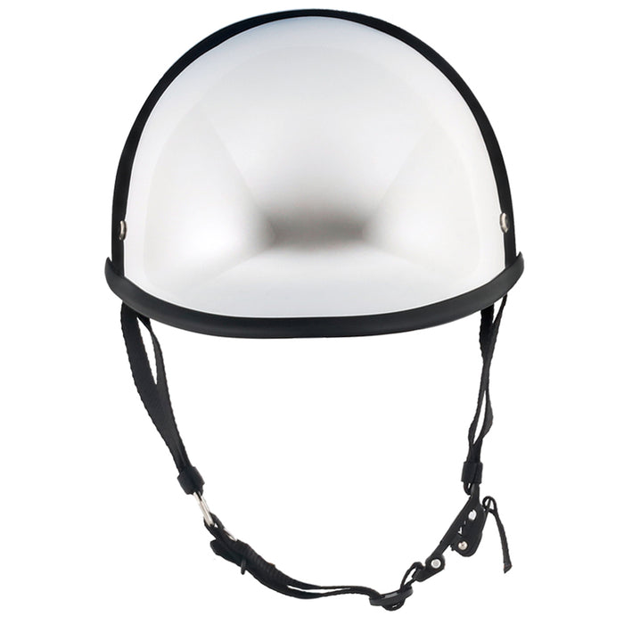 Chrome Low Profile DOT Polo Motorcycle Helmet