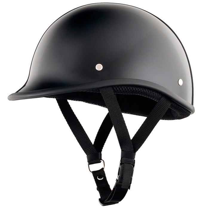 Gloss Black Low Profile DOT Polo Motorcycle Helmet
