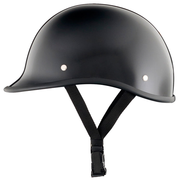 Gloss Black Low Profile DOT Polo Motorcycle Helmet