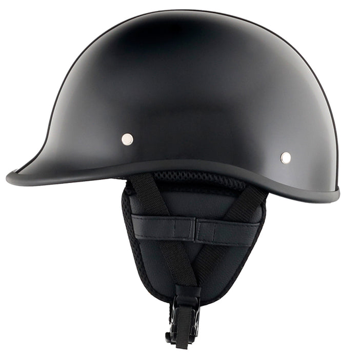 Gloss Black Low Profile DOT Polo Motorcycle Helmet