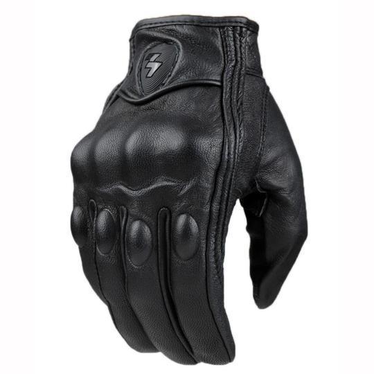 Non-Perforated Motorcycle Leather Gloves