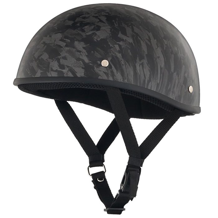 Smallest & Lightest DOT Beanie Helmet – Forged Carbon Black