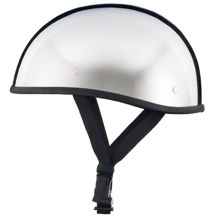 Chrome Low Profile DOT Open Beanie Helmet