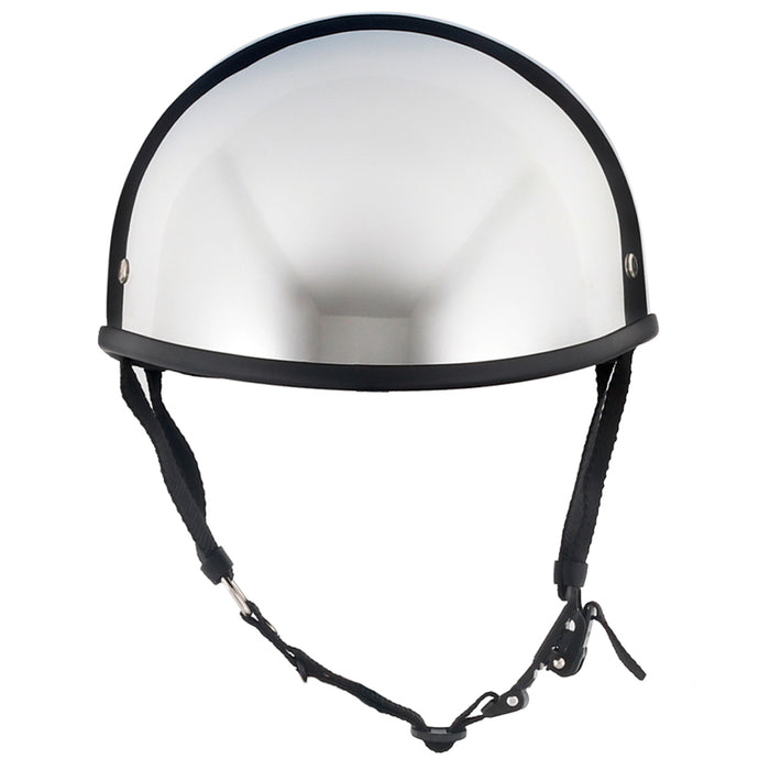 Chrome Low Profile DOT Open Beanie Helmet