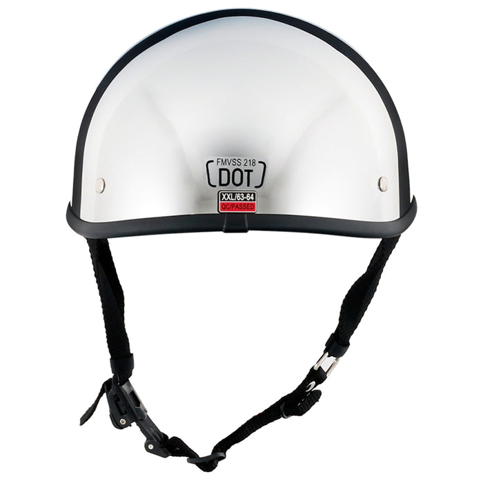 Chrome Low Profile DOT Open Beanie Helmet
