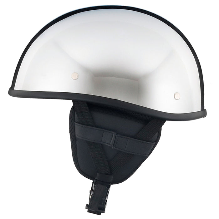 Chrome Low Profile DOT Open Beanie Helmet