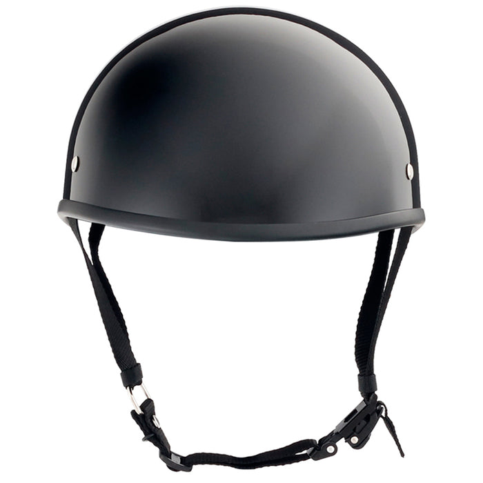 Gloss Black Low Profile DOT Open Beanie Helmet