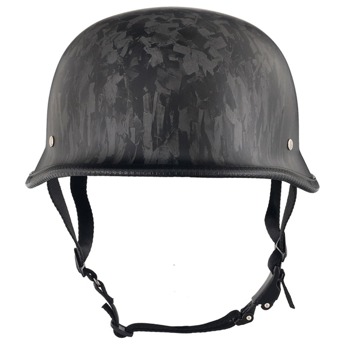 Forged Carbon Black German Style DOT Mayan Half Helmet