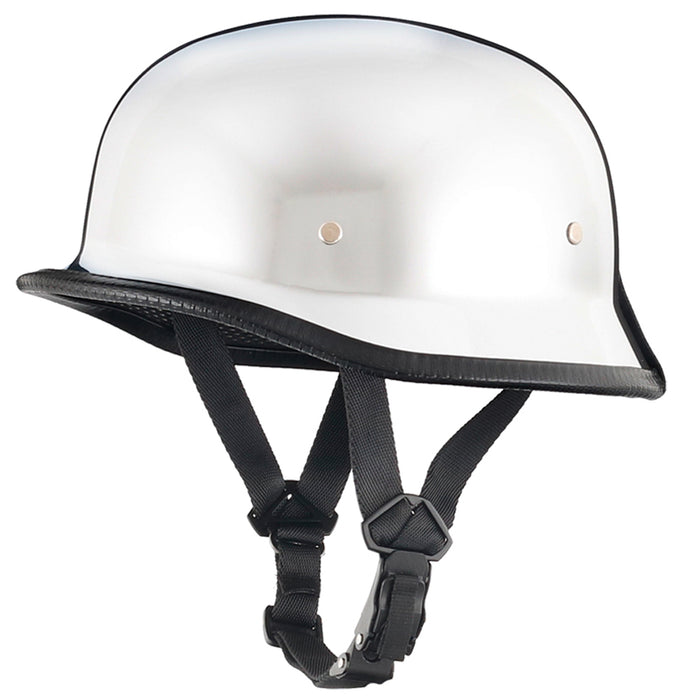 Chrome German Style DOT Mayan Half Helmet