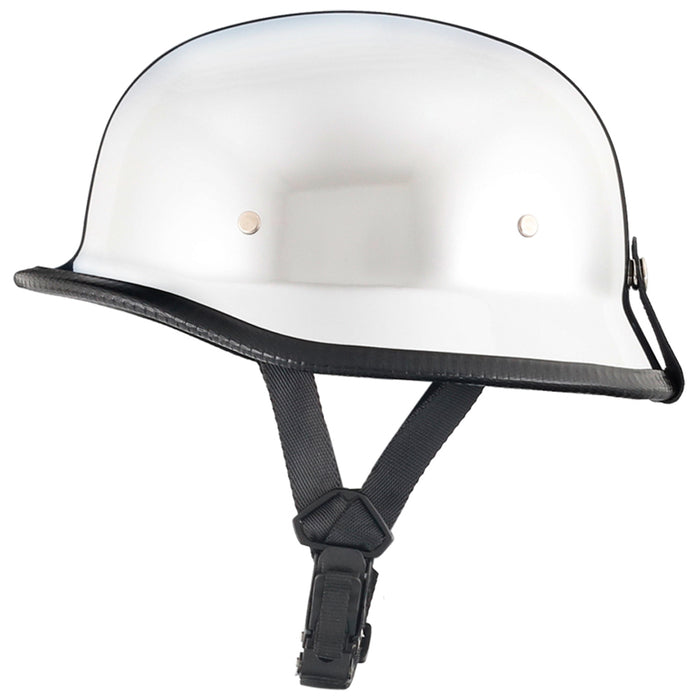 Chrome German Style DOT Mayan Half Helmet