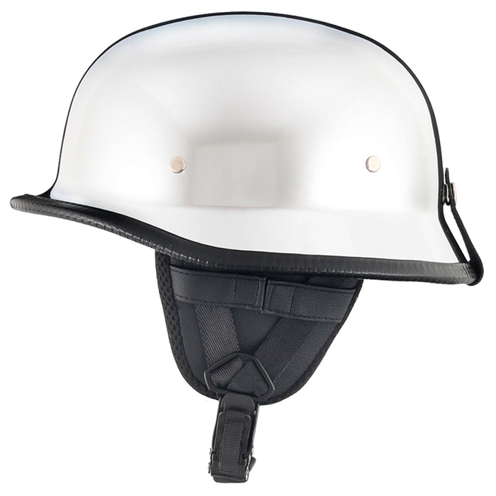 Chrome German Style DOT Mayan Half Helmet