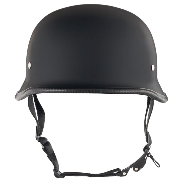 Matte Black German Style DOT Mayan Half Helmet