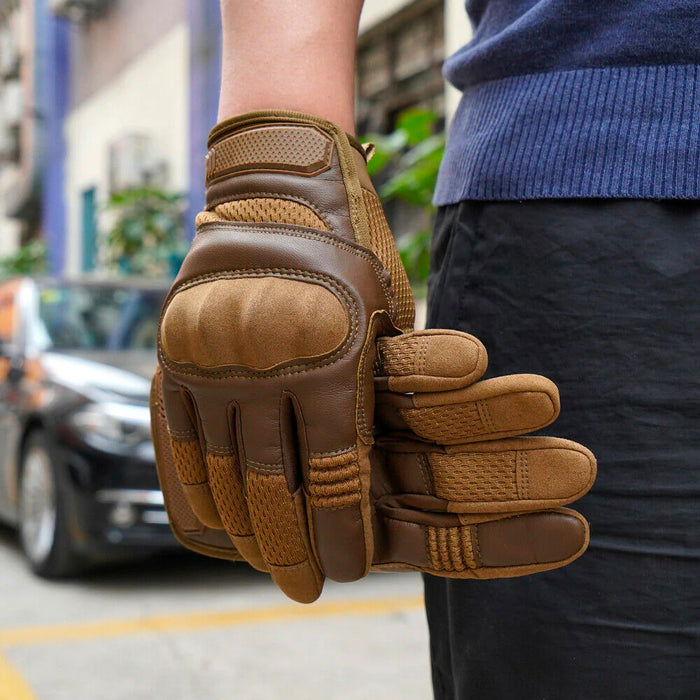 Touch Screen Motorcycle Leather Gloves