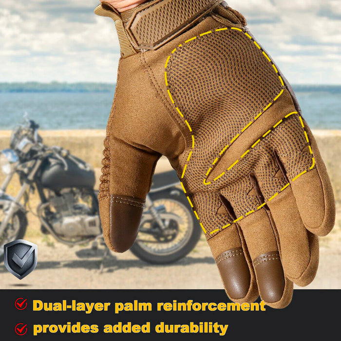 Touch Screen Motorcycle Leather Gloves