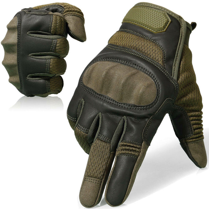 Touch Screen Motorcycle Leather Gloves