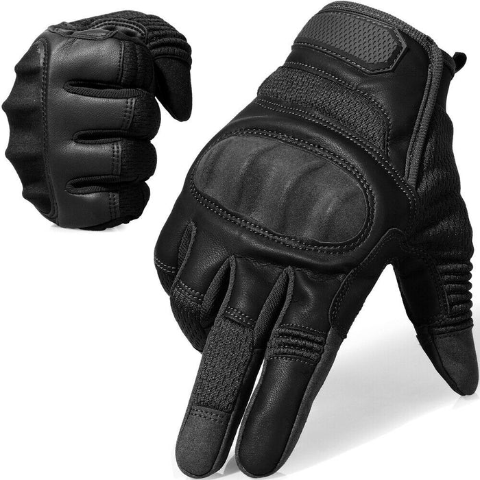 Touch Screen Motorcycle Leather Gloves