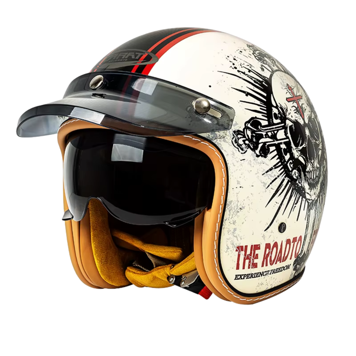 Vintage Open Face Helmet - DOT & ECE Approved