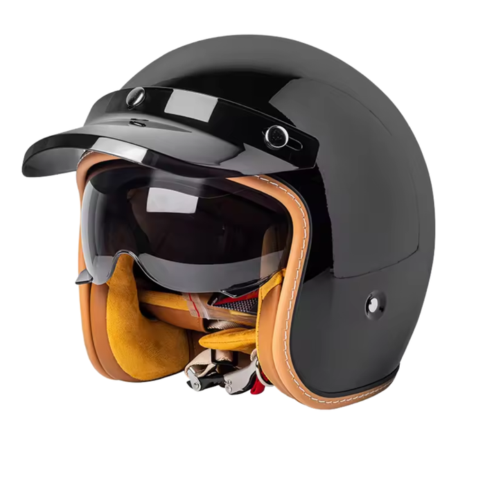 Vintage Open Face Helmet - DOT & ECE Approved