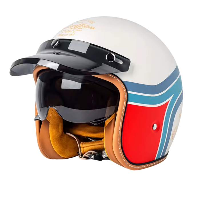 Vintage Open Face Helmet - DOT & ECE Approved